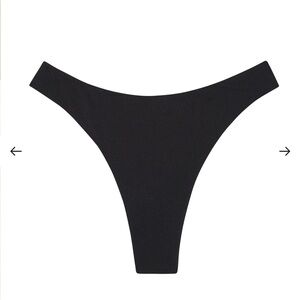 Monday Swimwear Capri Thong Black Bikini Bottom